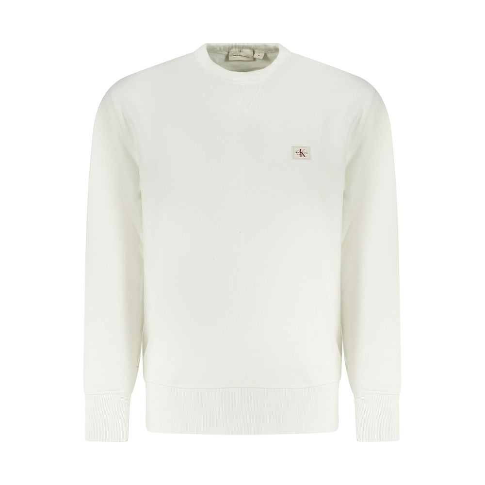 Calvin Klein White Cotton Men Sweatshirt | Regal Royce
