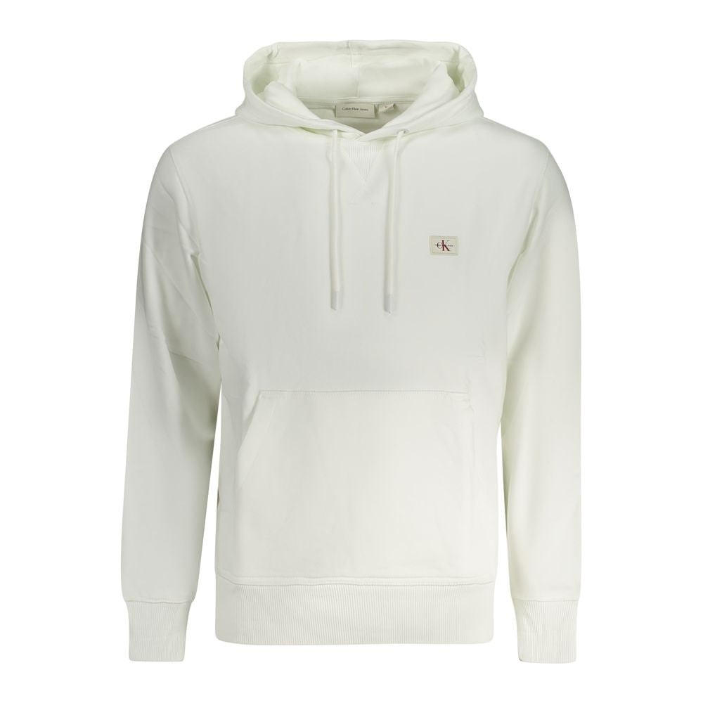 Calvin Klein White Cotton Men's Hooded Sweatshirt | Regal Royce