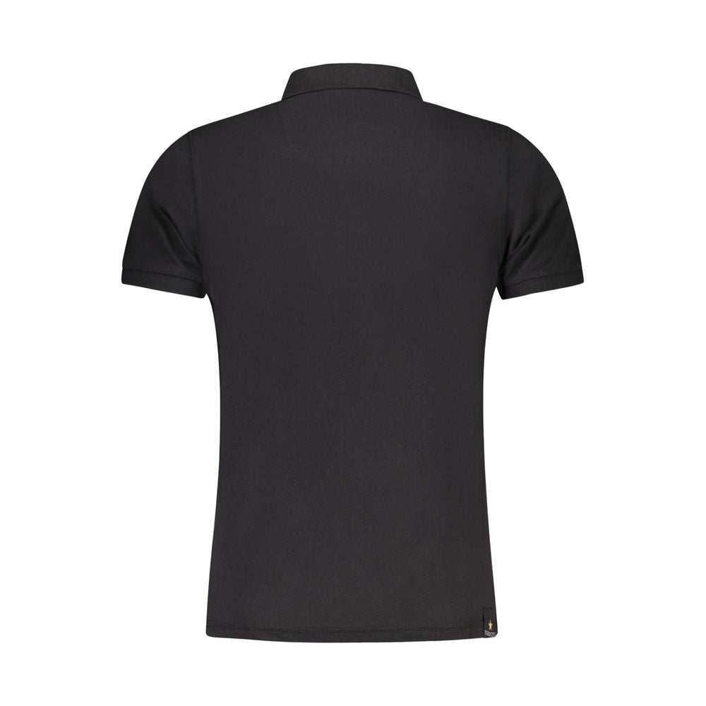 Accademia Militare Black Cotton Men Polo | Regal Royce