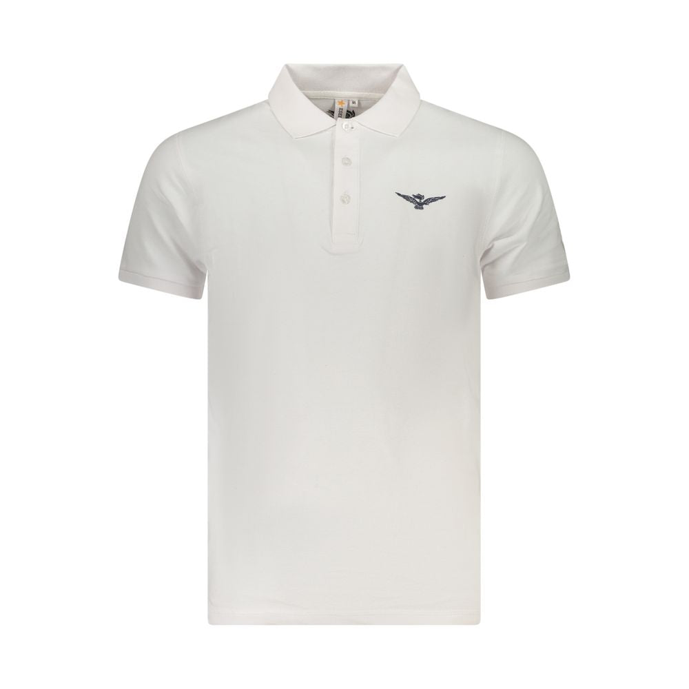 Accademia Militare White Cotton Men's Polo Shirt | Regal Royce