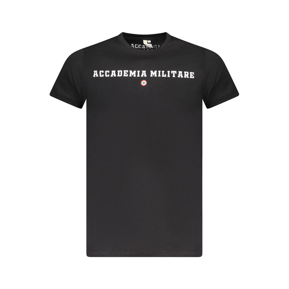 Accademia Militare Black Cotton Men's T-Shirt | Regal Royce