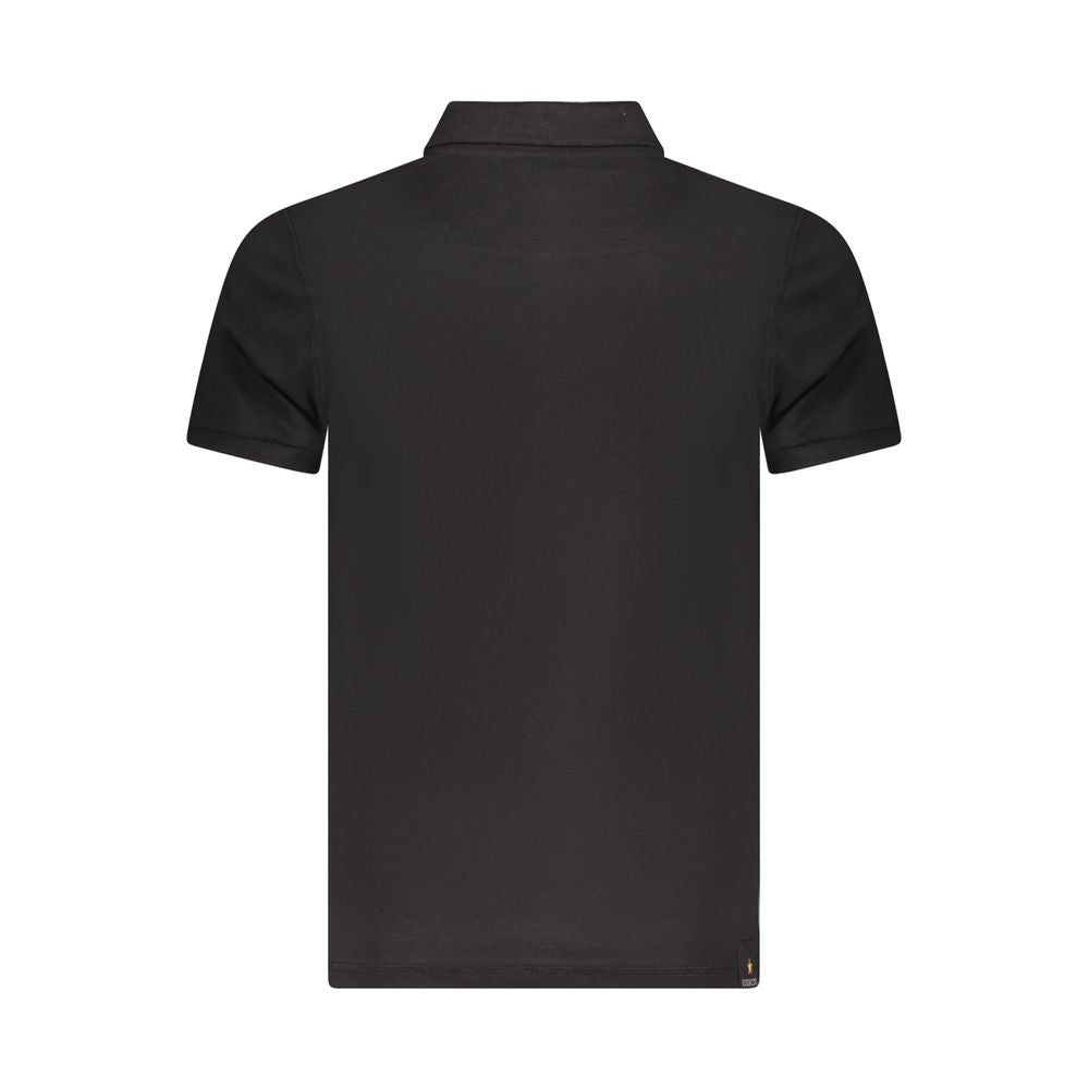 Accademia Militare Black Cotton Men Polo | Regal Royce