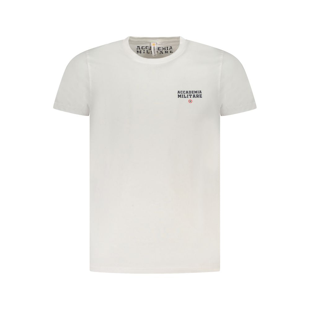 Accademia Militare White Cotton Men's T-Shirt | Regal Royce