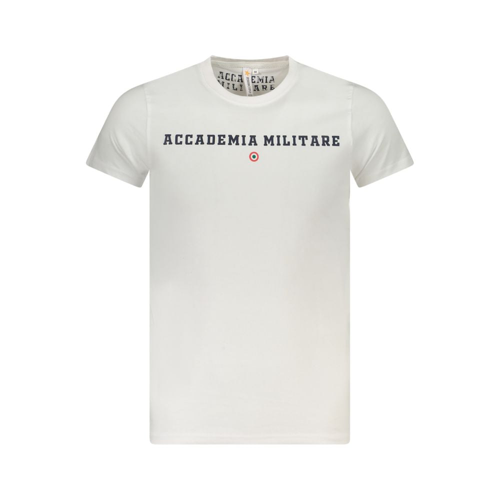 Accademia Militare White Cotton Men's T-Shirt | Regal Royce