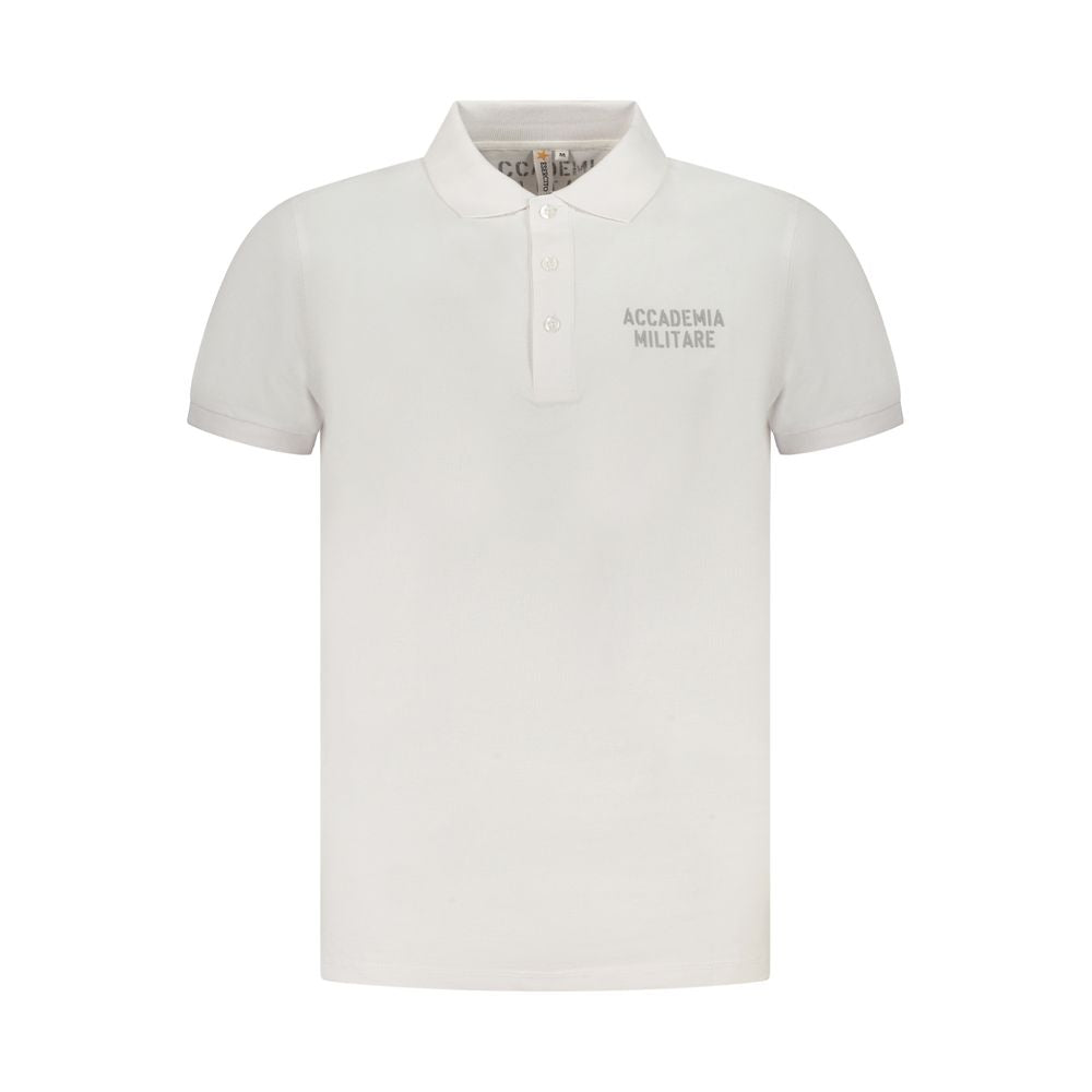 Accademia Militare Bianco Cotton Men Polo | Regal Royce
