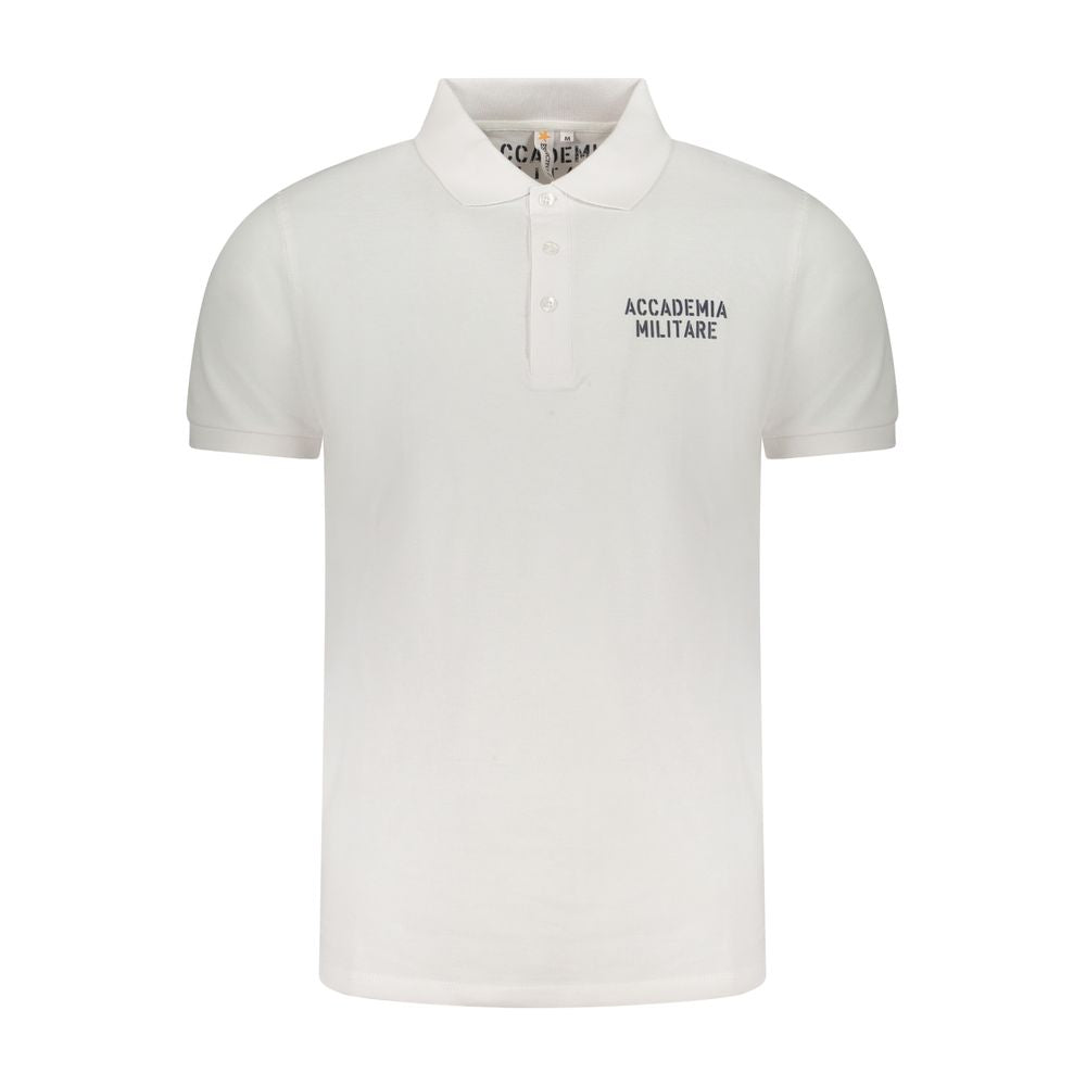 Accademia Militare White Cotton Men's Polo Shirt | Regal Royce