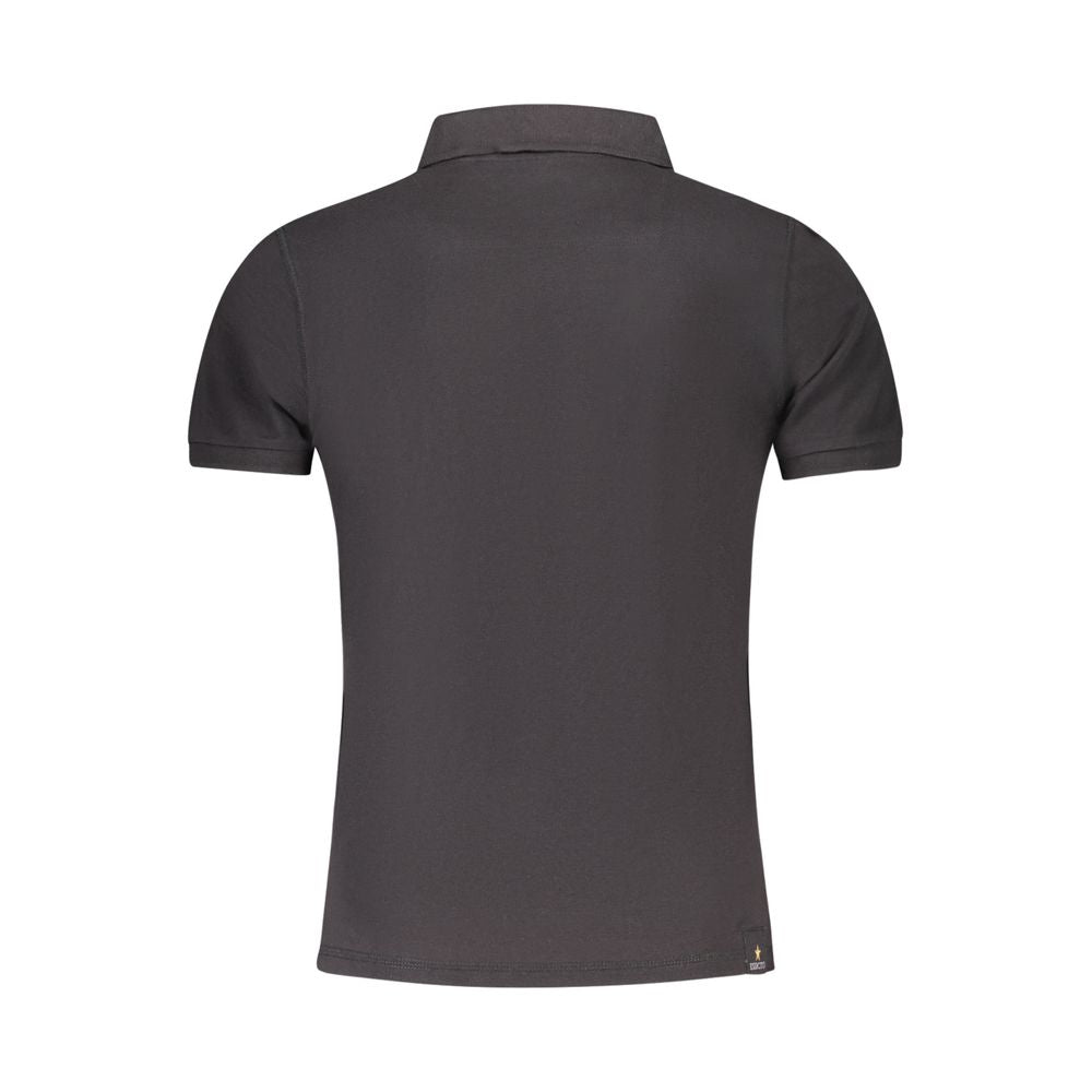 Accademia Militare Black Cotton Men Polo | Regal Royce