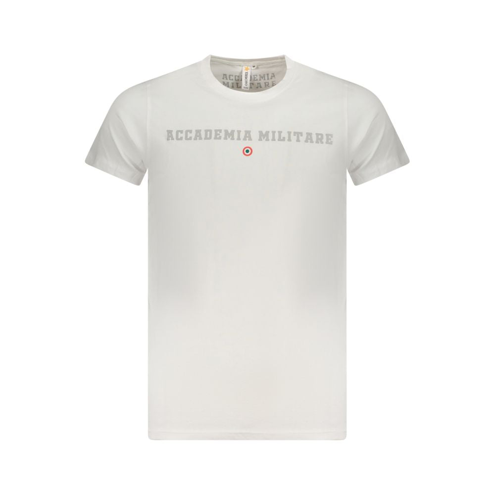 Accademia Militare Bianco Cotton Men T-Shirt | Regal Royce