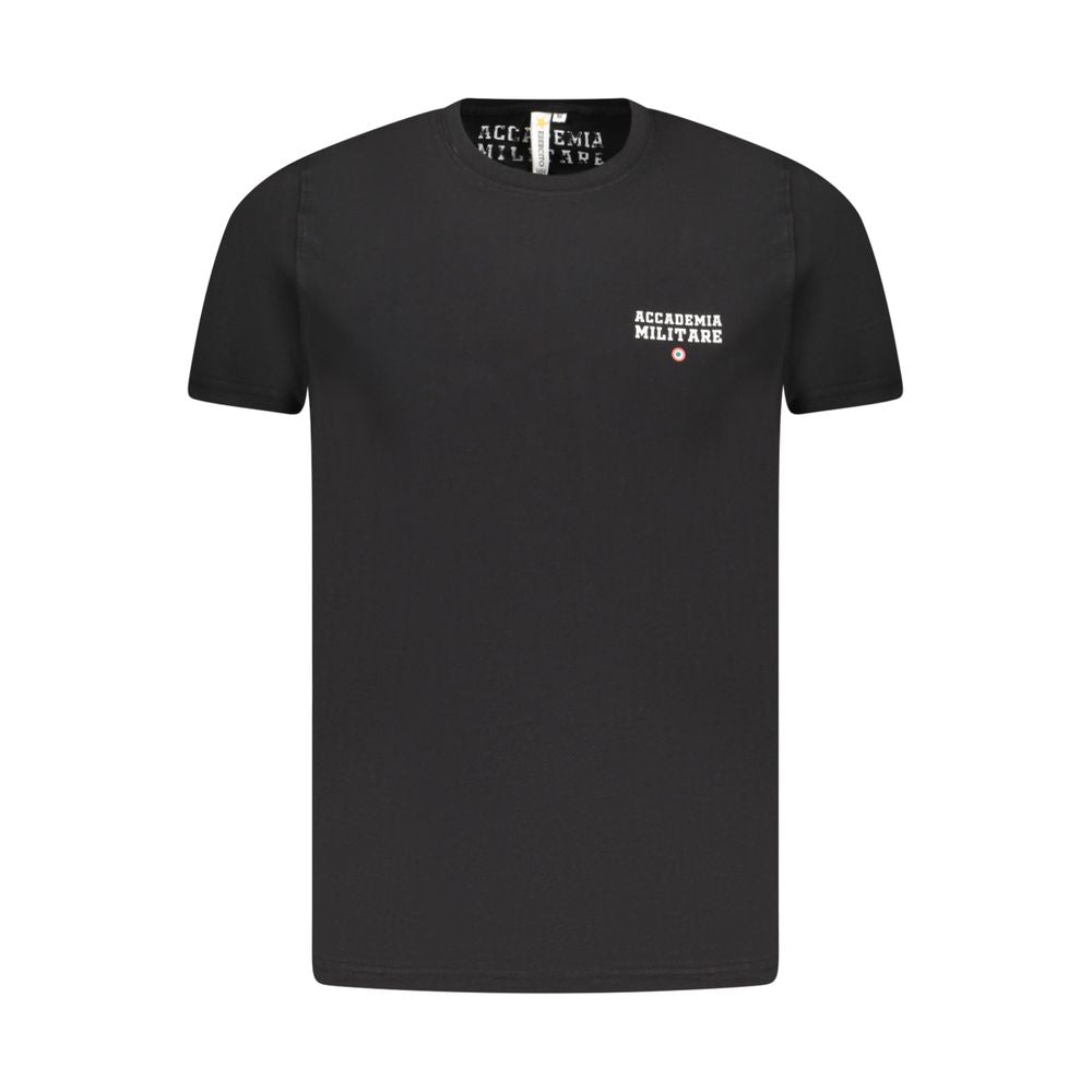 Accademia Militare Black Cotton Men's T-Shirt | Regal Royce