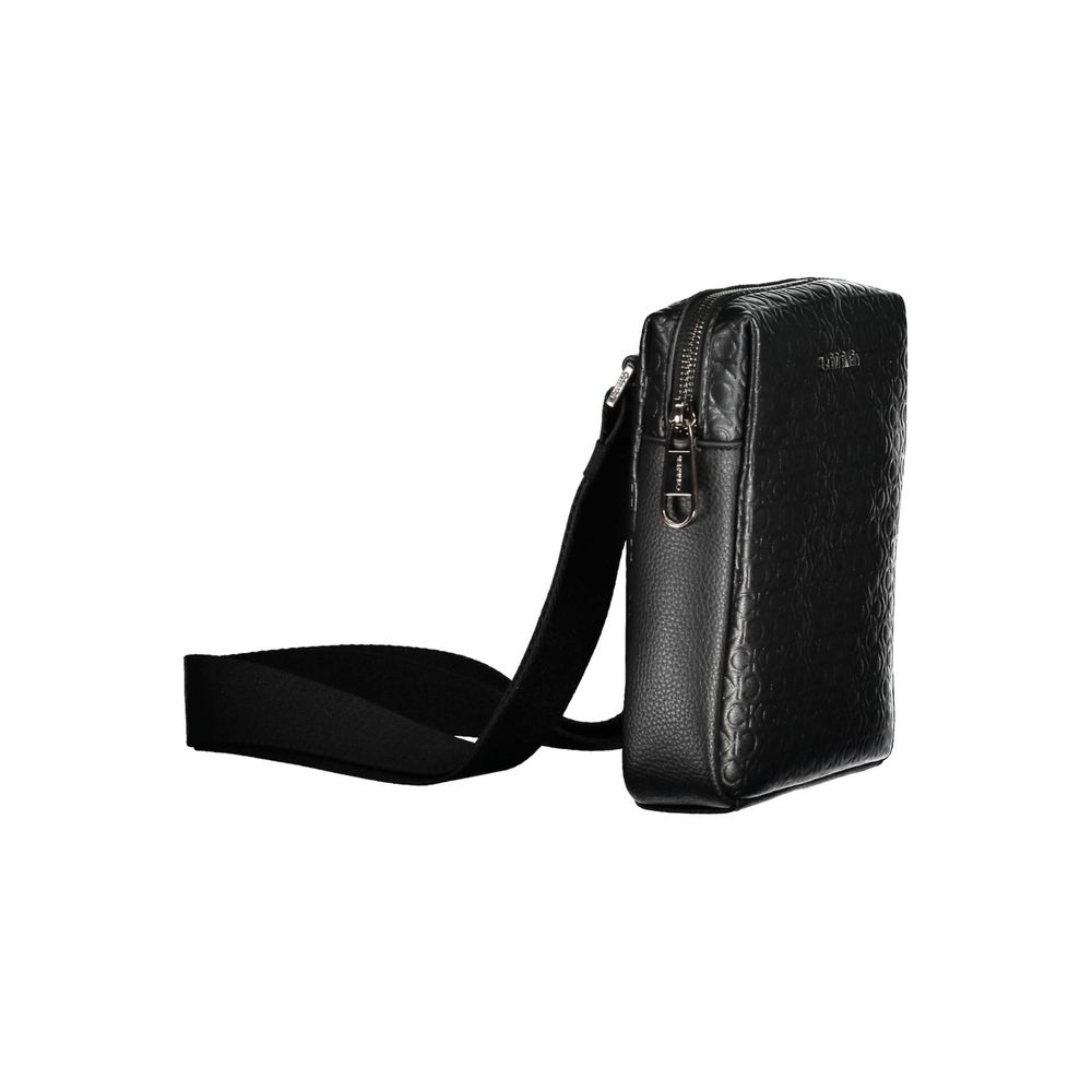 Calvin Klein Black Polyurethane Men Shoulder Bag | Regal Royce