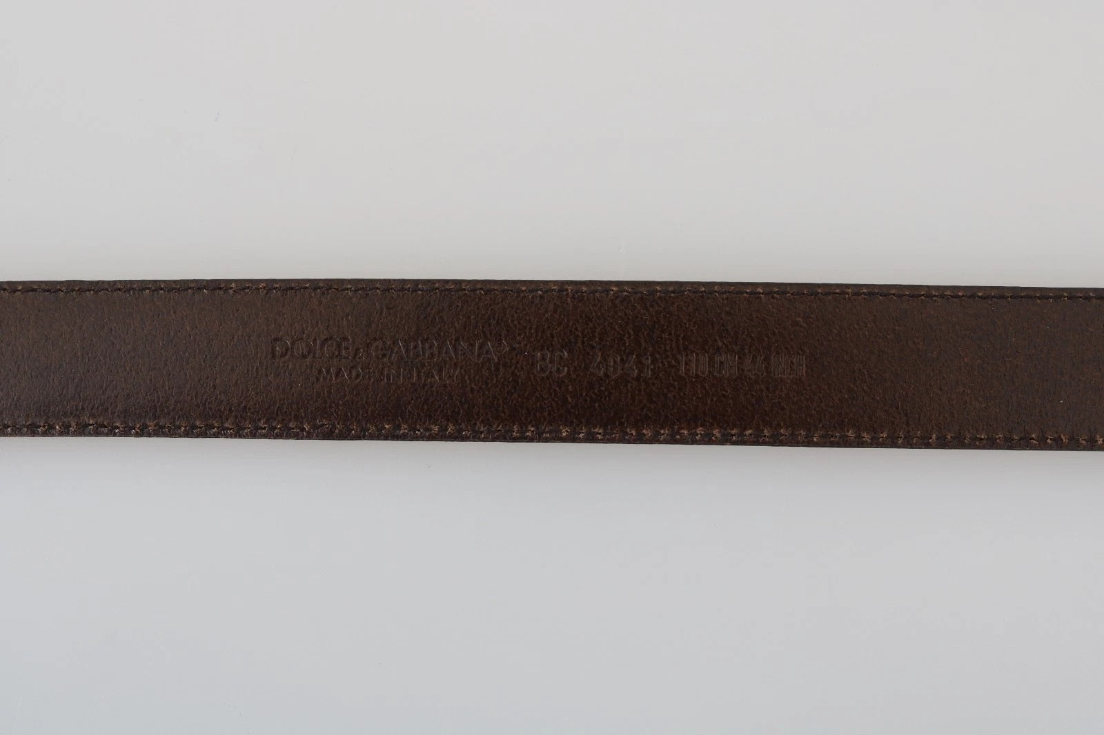 Dolce & Gabbana Blue Perforated Leather Gray Buckle Belt | Regal Royce