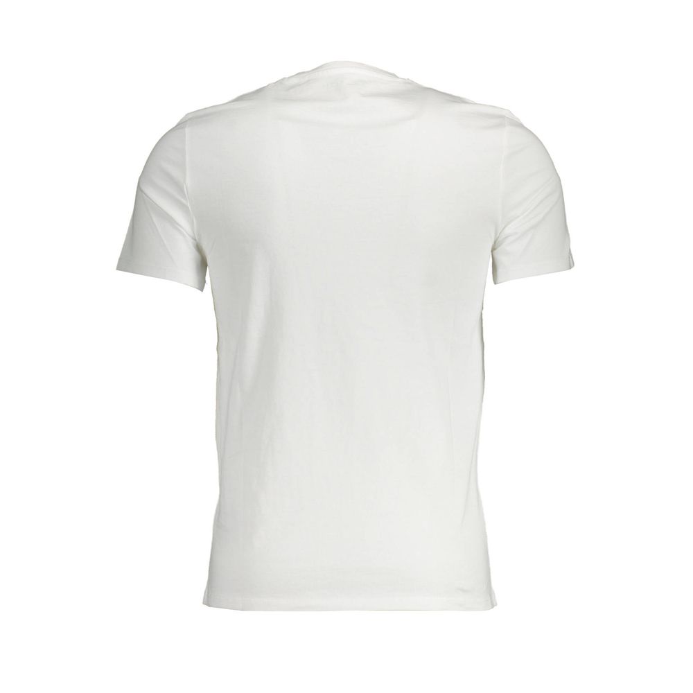 Guess Jeans White Cotton Men T-Shirt | Regal Royce