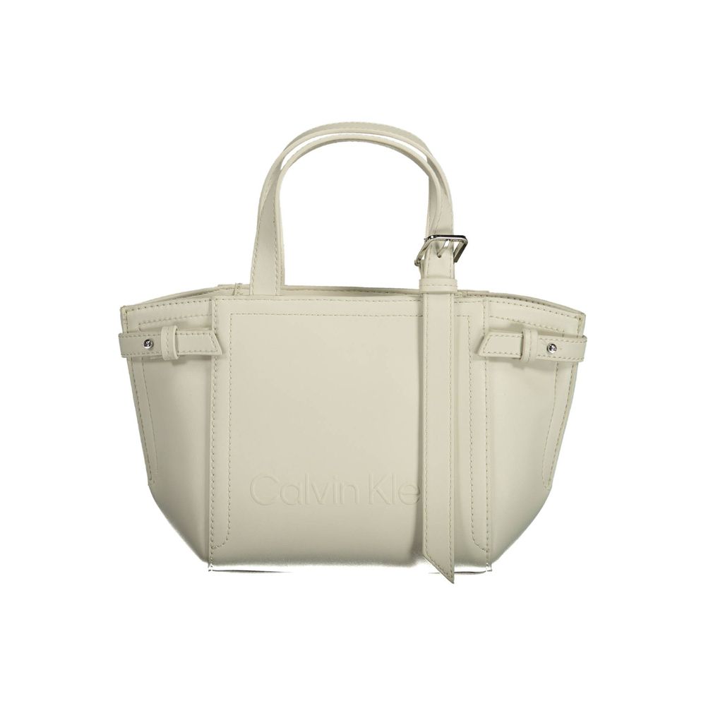 Calvin Klein Bianco Polyester Women Handbag | Regal Royce