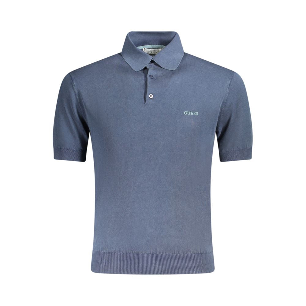 Guess Jeans Blu Cotton Men's Polo Shirt | Regal Royce