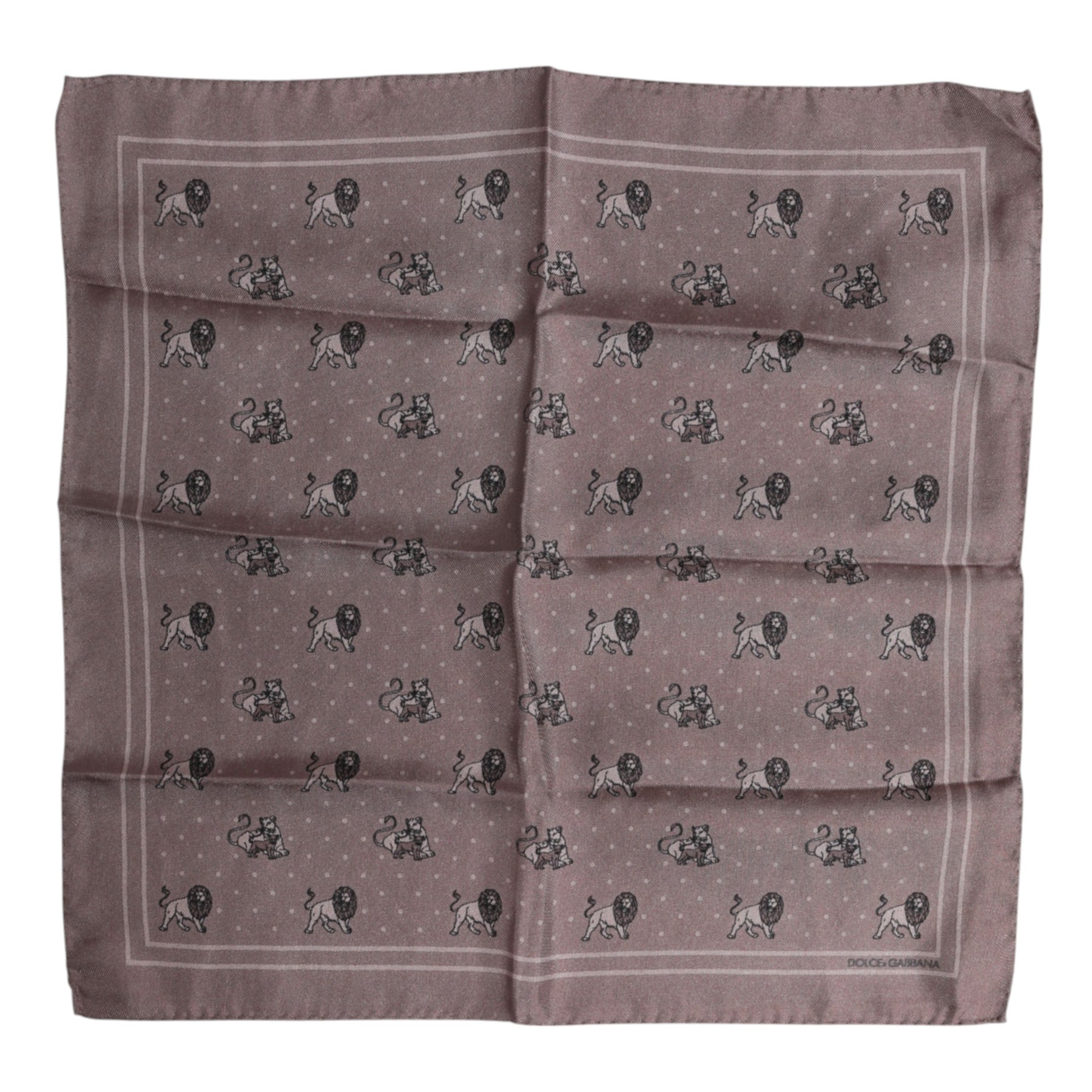Dolce & Gabbana Brown Animal Print Square Foulard Scarf | Regal Royce