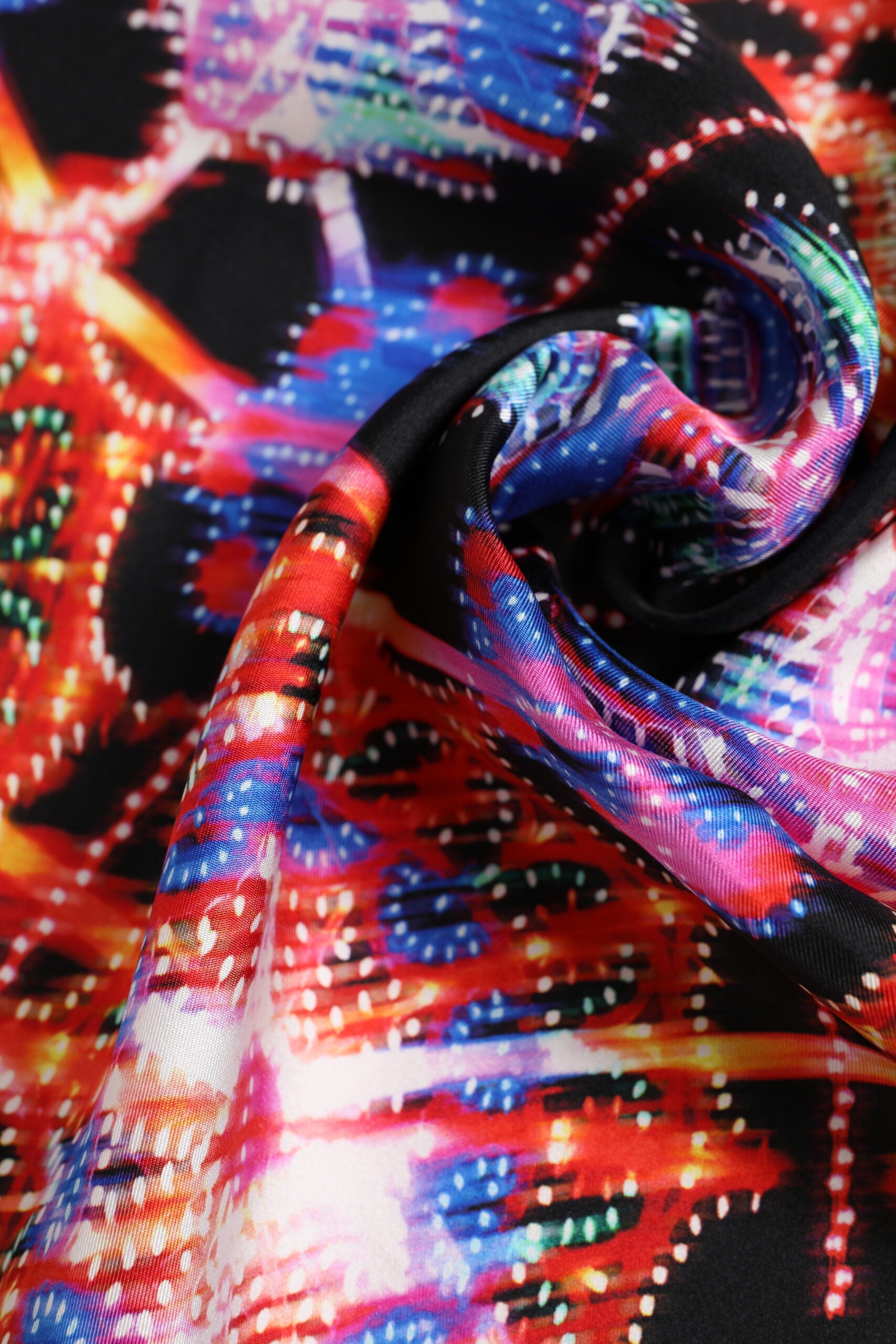 Dolce & Gabbana Black Multicolor Print Square Foulard Scarf | Regal Royce