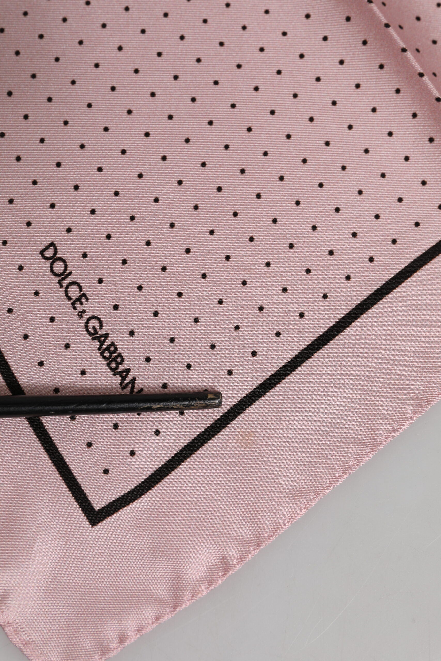 Dolce & Gabbana Beige Dotted Silk Square Men Foulard Scarf | Regal Royce