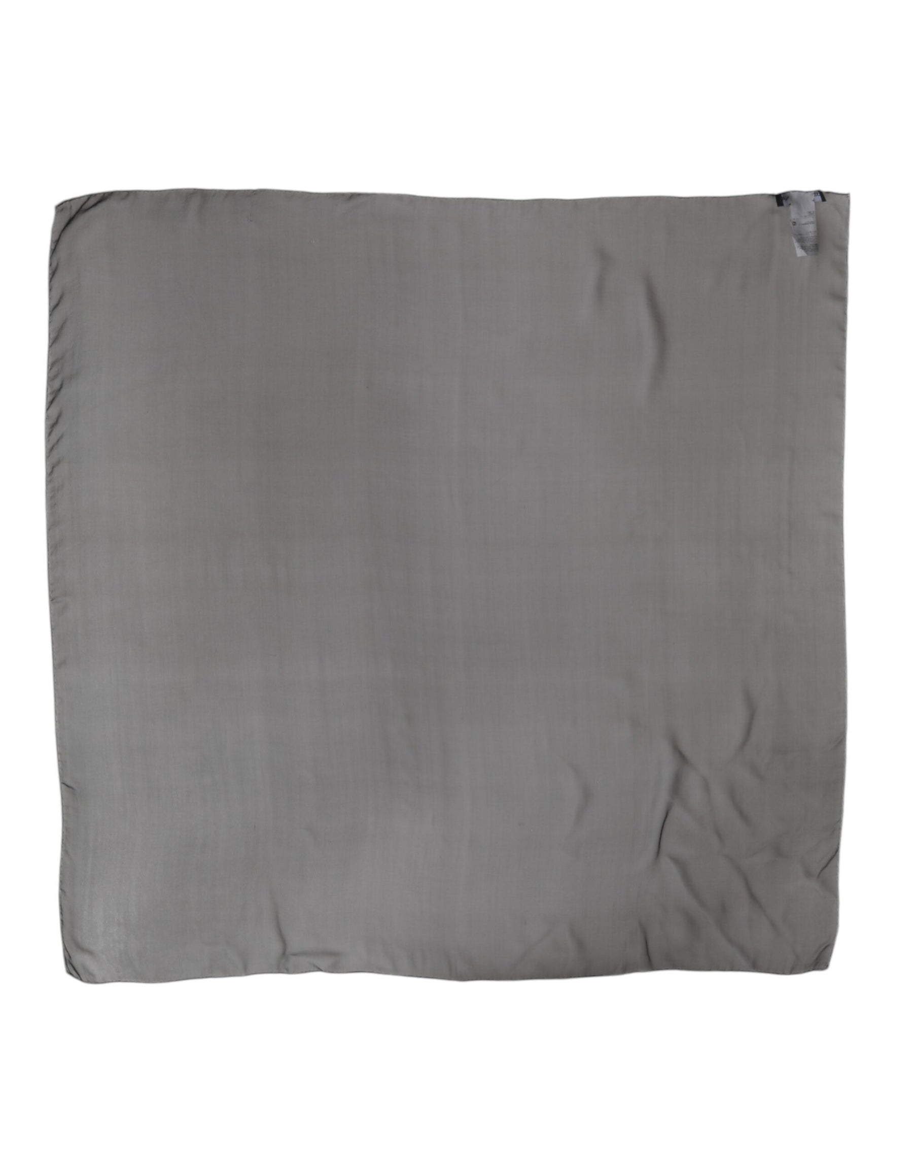 Dolce & Gabbana Gray Black Silk Square Women Foulard Scarf | Regal Royce