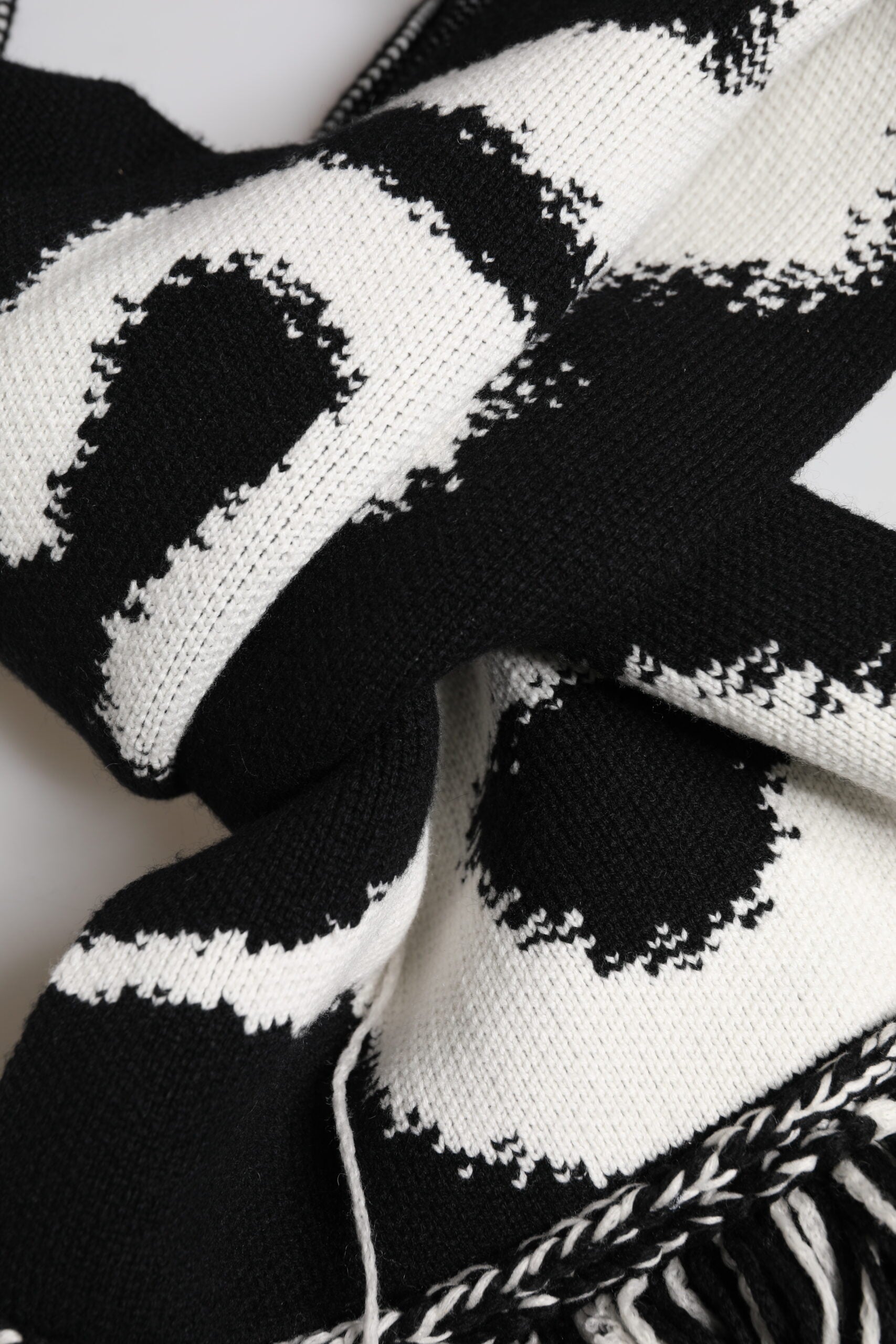 Dolce & Gabbana Black Logo Neck Warmer Wrap Men Shawl Scarf | Regal Royce