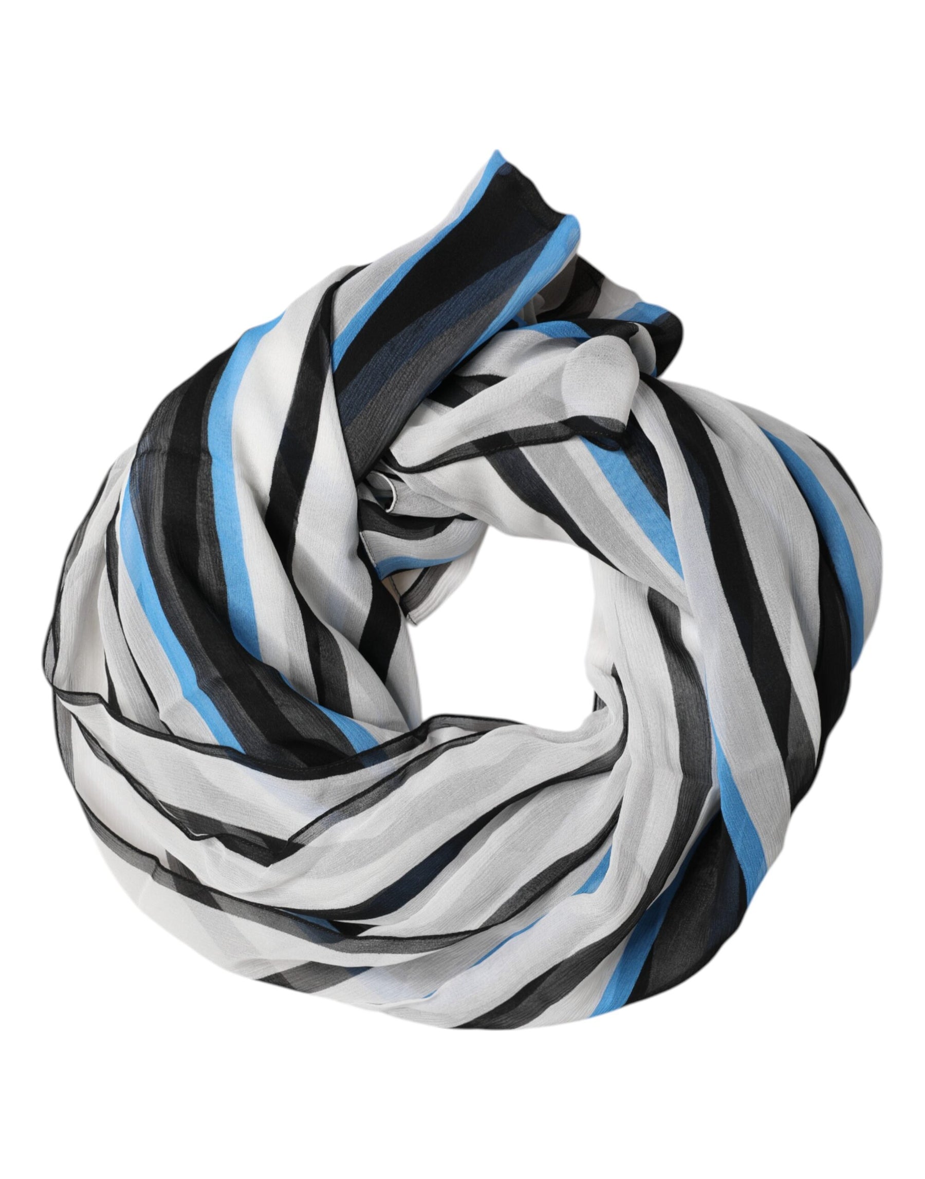 Dolce & Gabbana Multicolor Striped Neck Warmer Wrap Scarf | Regal Royce