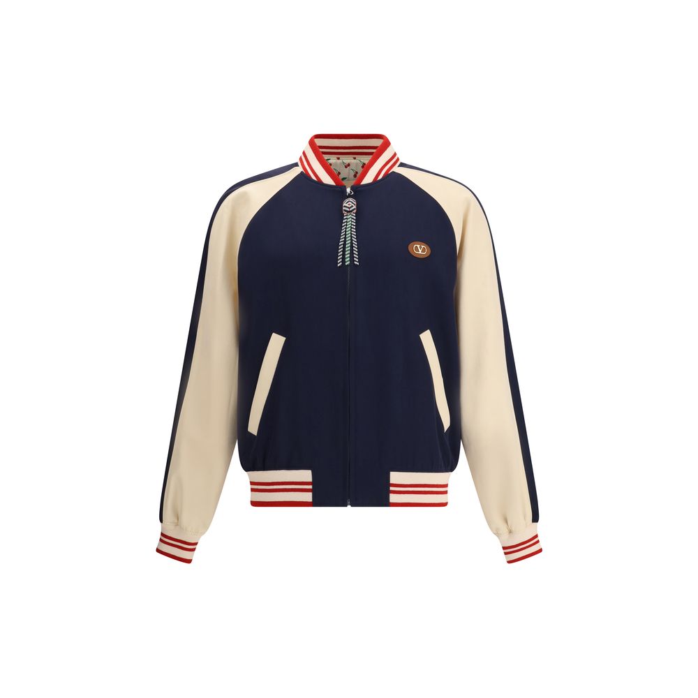 Valentino Multicolor Fleece Wool Bomber | Regal Royce