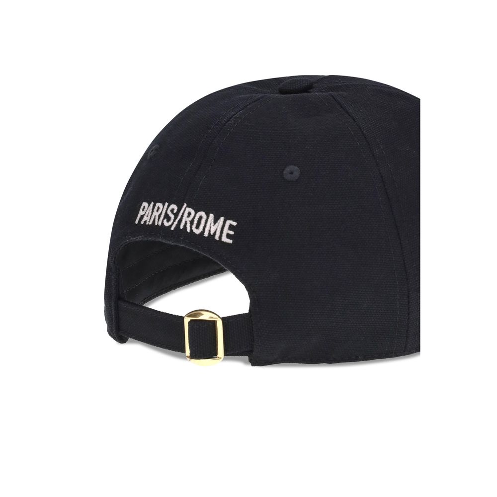 Valentino Garavani Black Cotton Cap (Baseball Hat) | Regal Royce