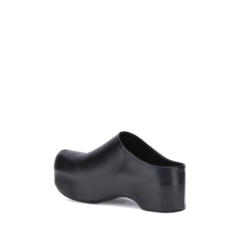 Marni Black Calf Leather Bos Taurus Clogs | Regal Royce