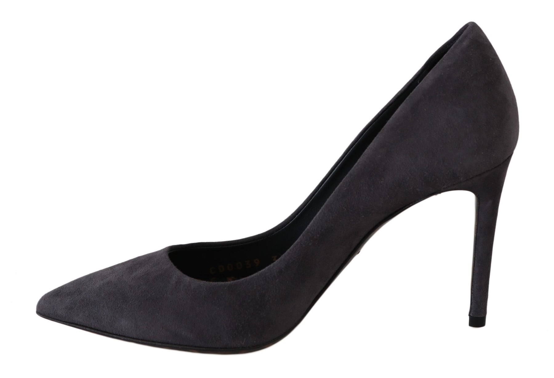 Dolce & Gabbana Gray Suede Leather Stiletto  Shoes Heels | Regal Royce
