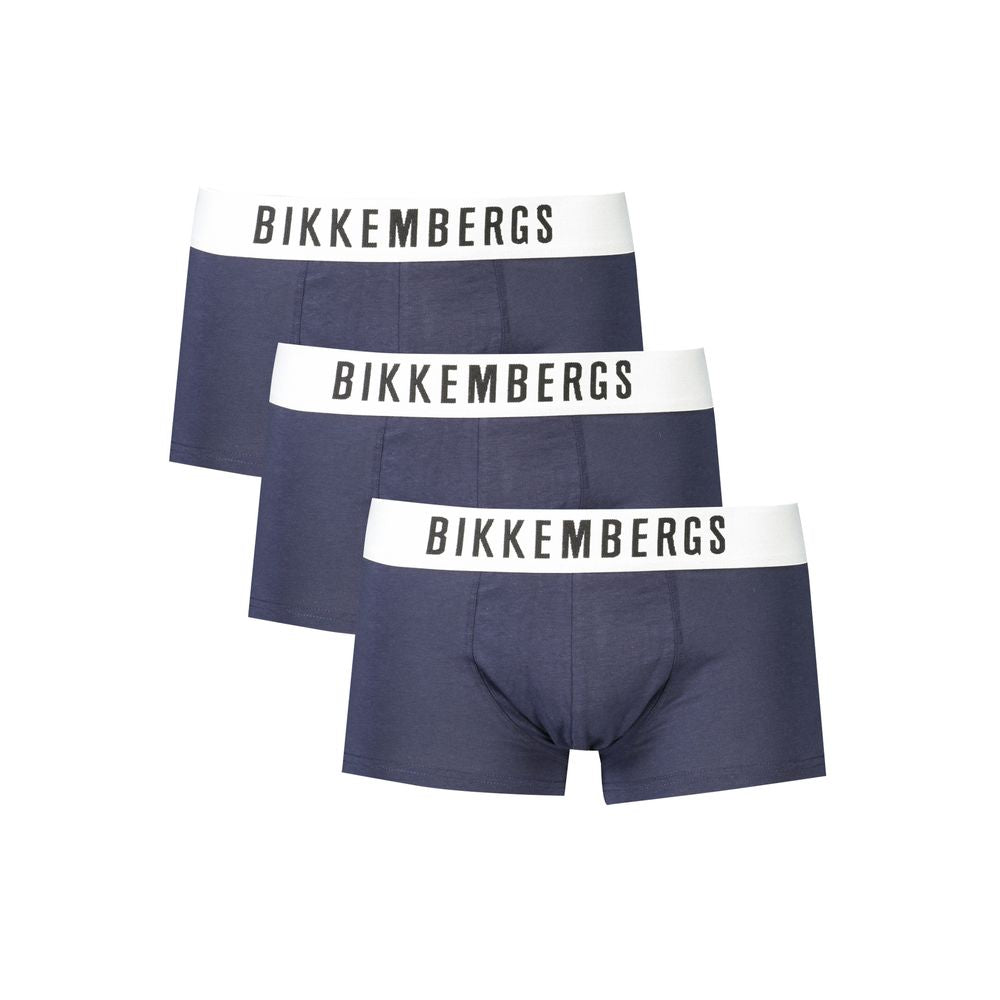 Bikkembergs Blue Polyester Men's Boxer | Regal Royce