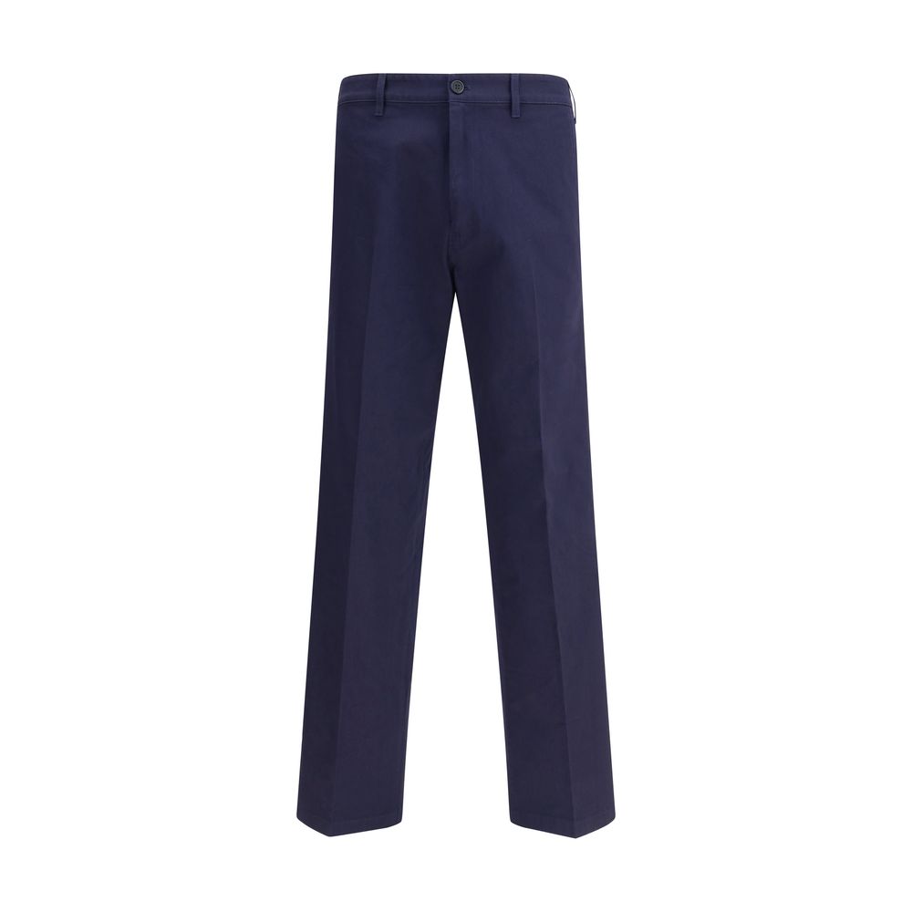 Prada Blue Cotton Chino Pants | Regal Royce