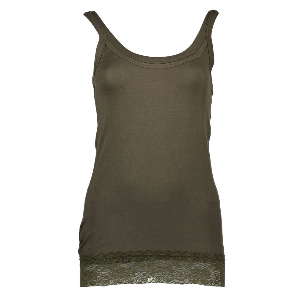 Silvian Heach Verde Cotton Women T-Shirt | Regal Royce