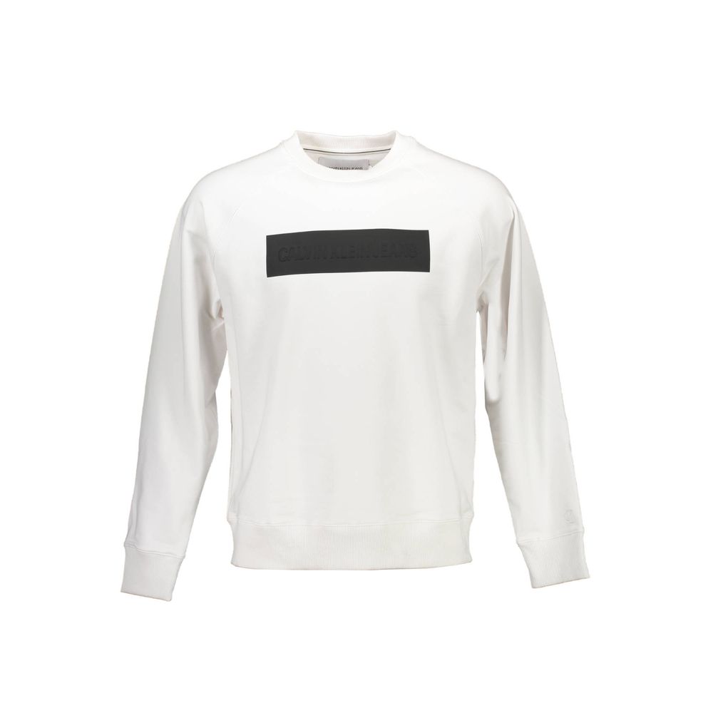 Calvin Klein White Cotton Men Sweatshirt | Regal Royce