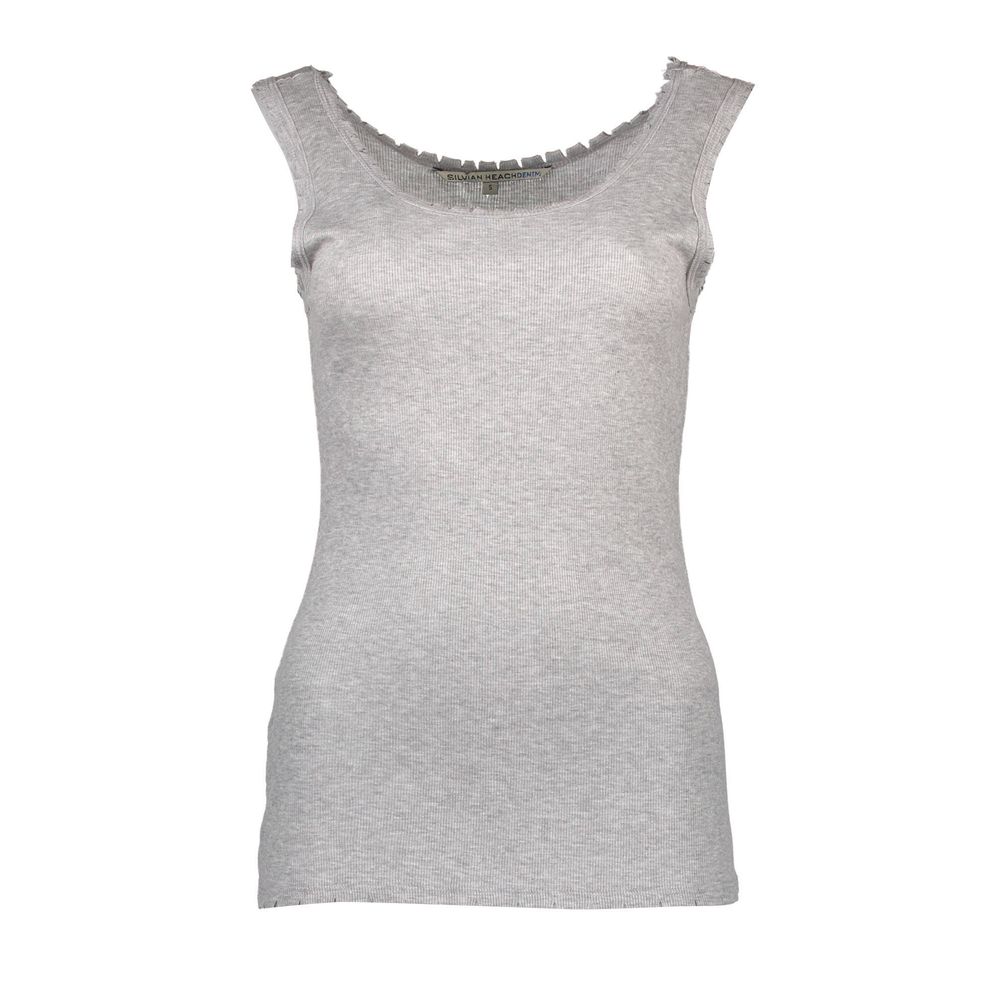 Silvian Heach Grigio Viscosa Women T-Shirt | Regal Royce