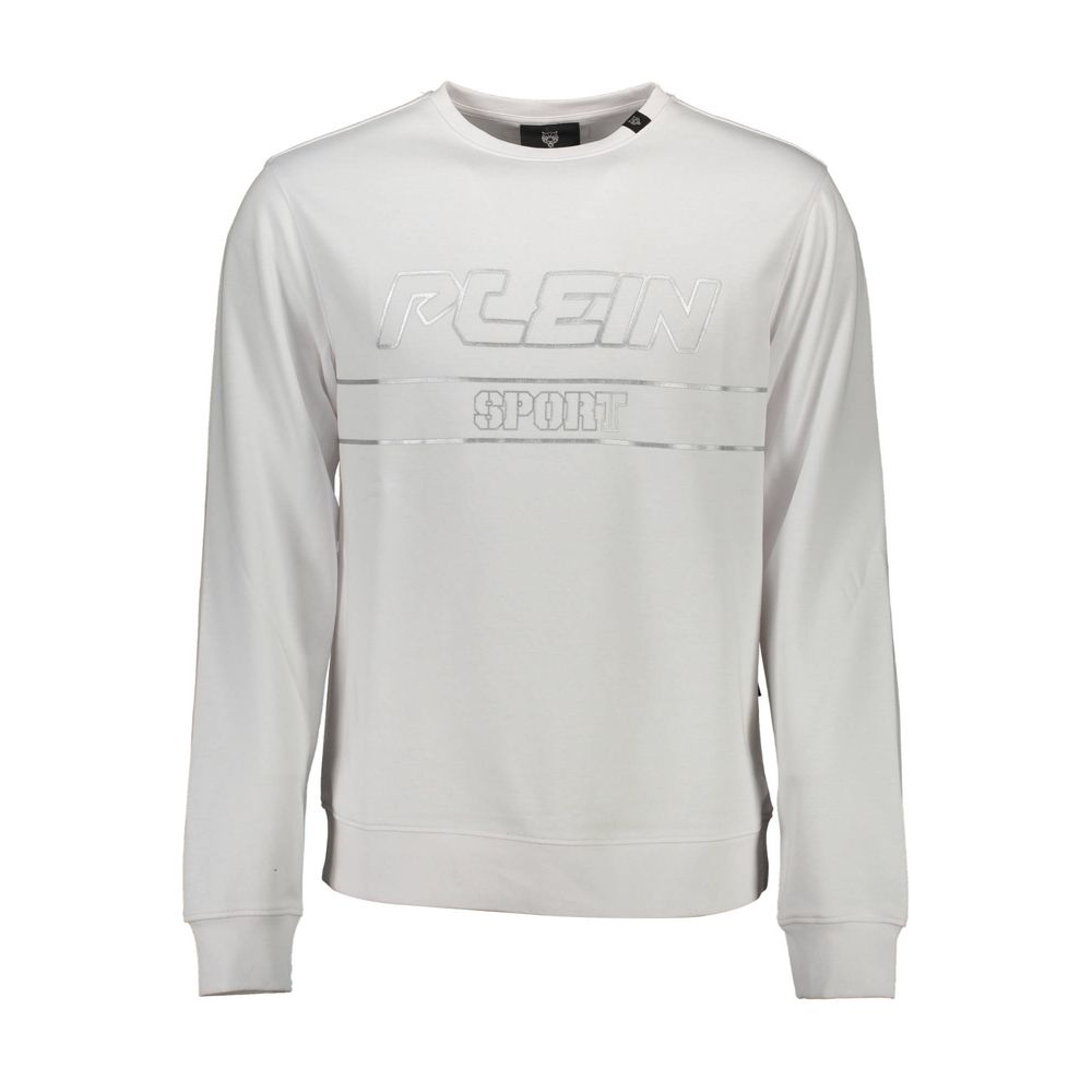 Plein Sport Bianco Cotton Men Sweatshirt | Regal Royce