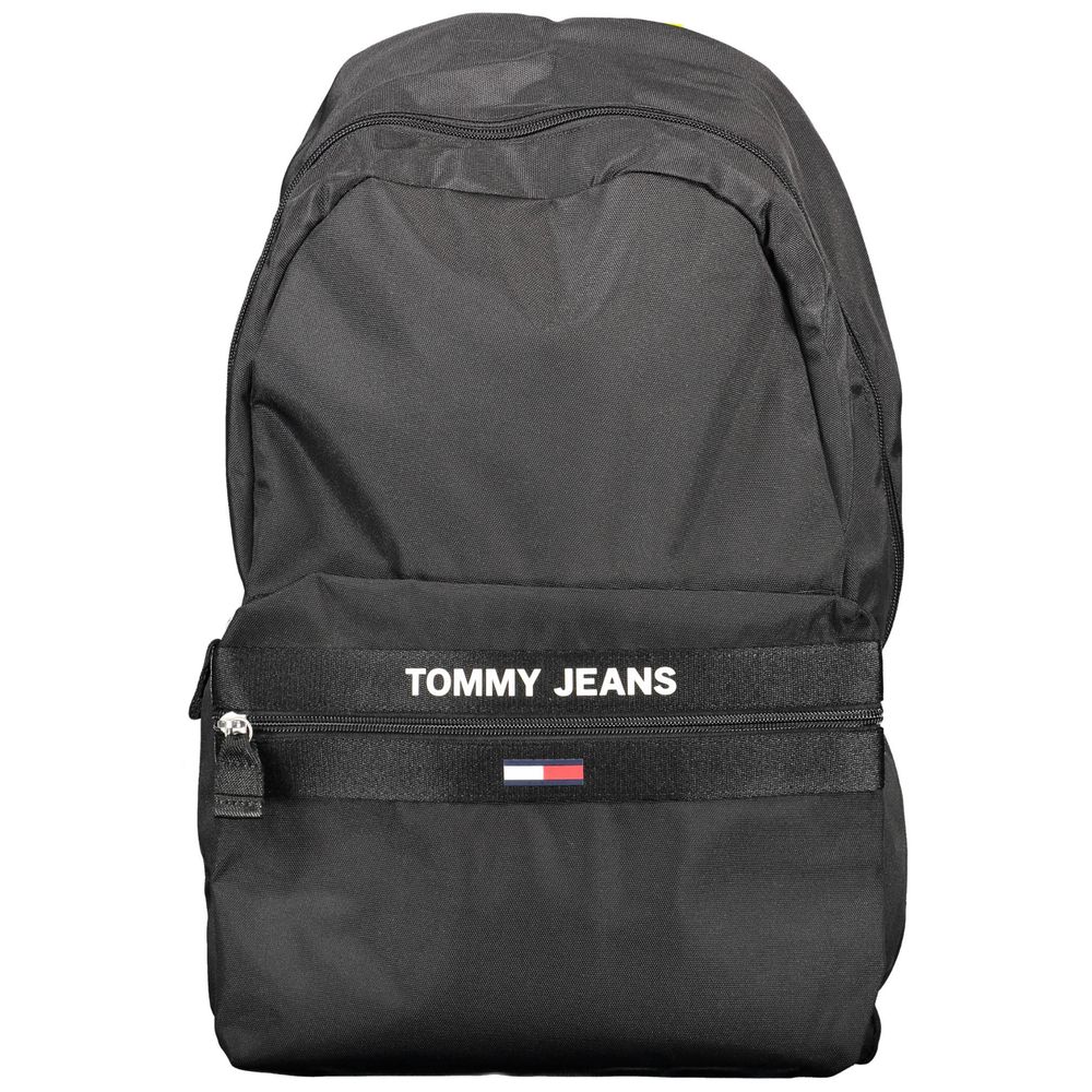 Tommy Hilfiger Black Recycled Polyester Men Backpack | Regal Royce