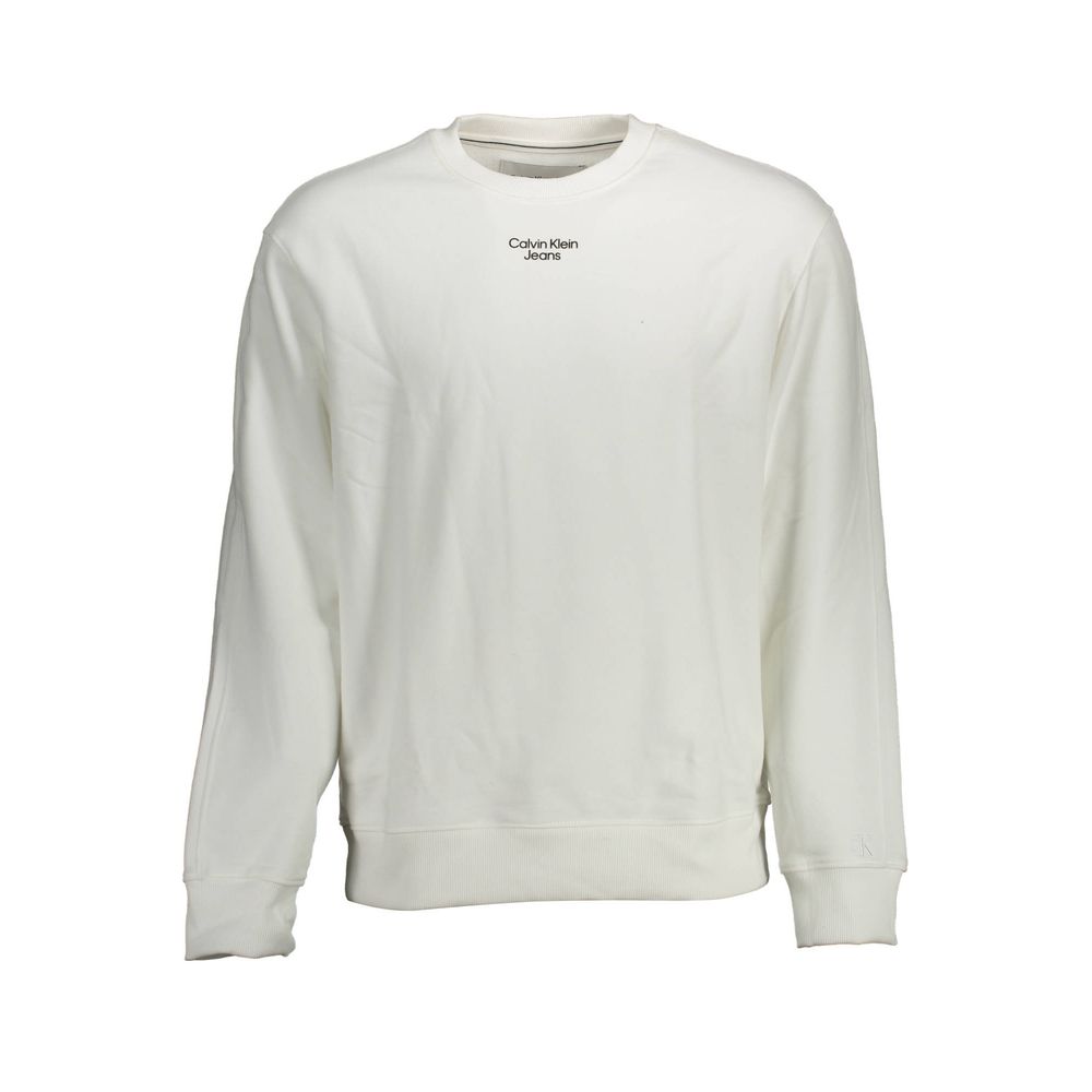 Calvin Klein White Cotton Men Sweatshirt | Regal Royce