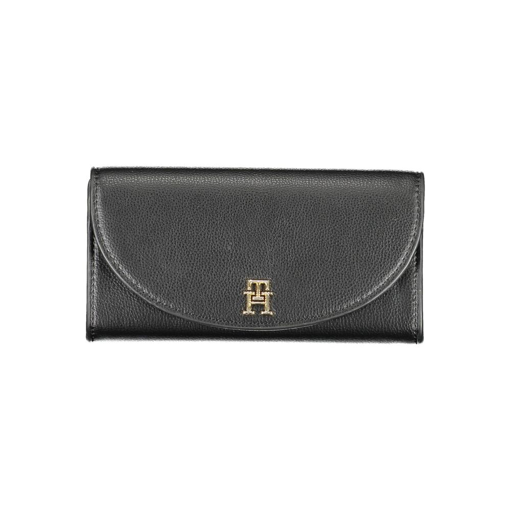 Tommy Hilfiger Black Polyurethane Women Wallet | Regal Royce
