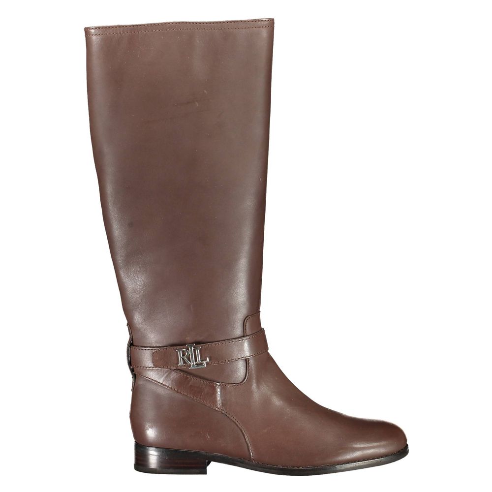Ralph Lauren Brown Leather Women Boot | Regal Royce