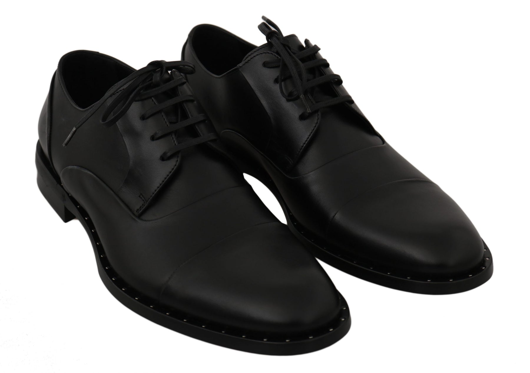 Dolce & Gabbana Black Leather Derby Formal Shoes | Regal Royce