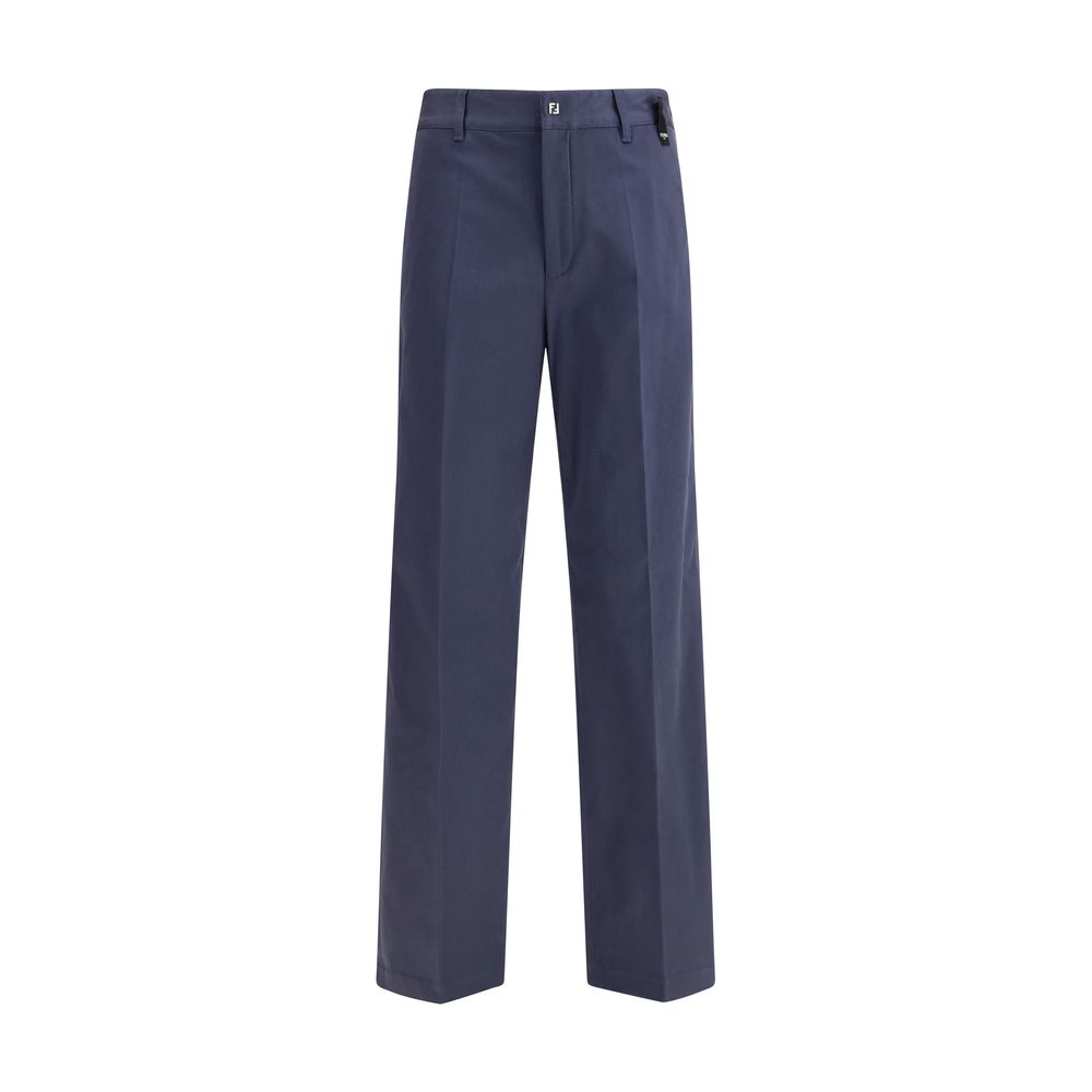 Fendi Blue Cotton Casual Pants | Regal Royce