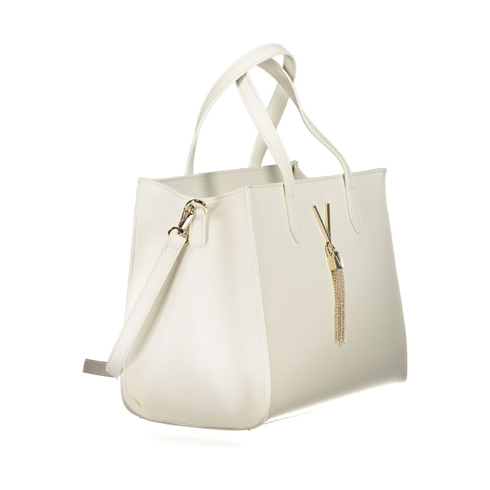 Mario Valentino White Polyurethane Women Handbag | Regal Royce
