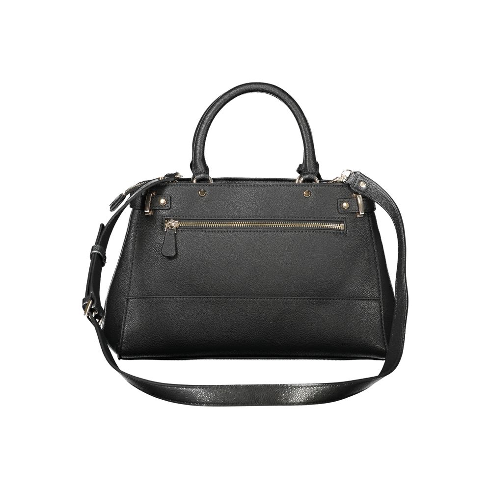 Guess Jeans Black Polyurethane Women Handbag | Regal Royce