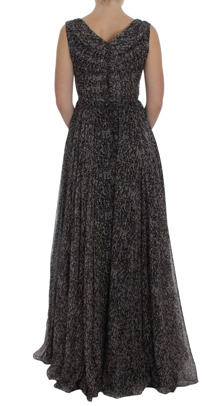 Dolce & Gabbana Dark Silk Shift Gown Full Length Dress | Regal Royce