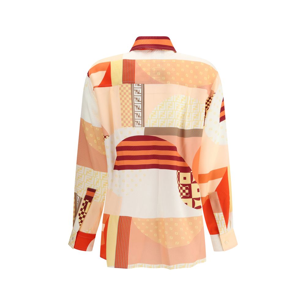 Fendi Multicolor Silk Pattern Shirt | Regal Royce