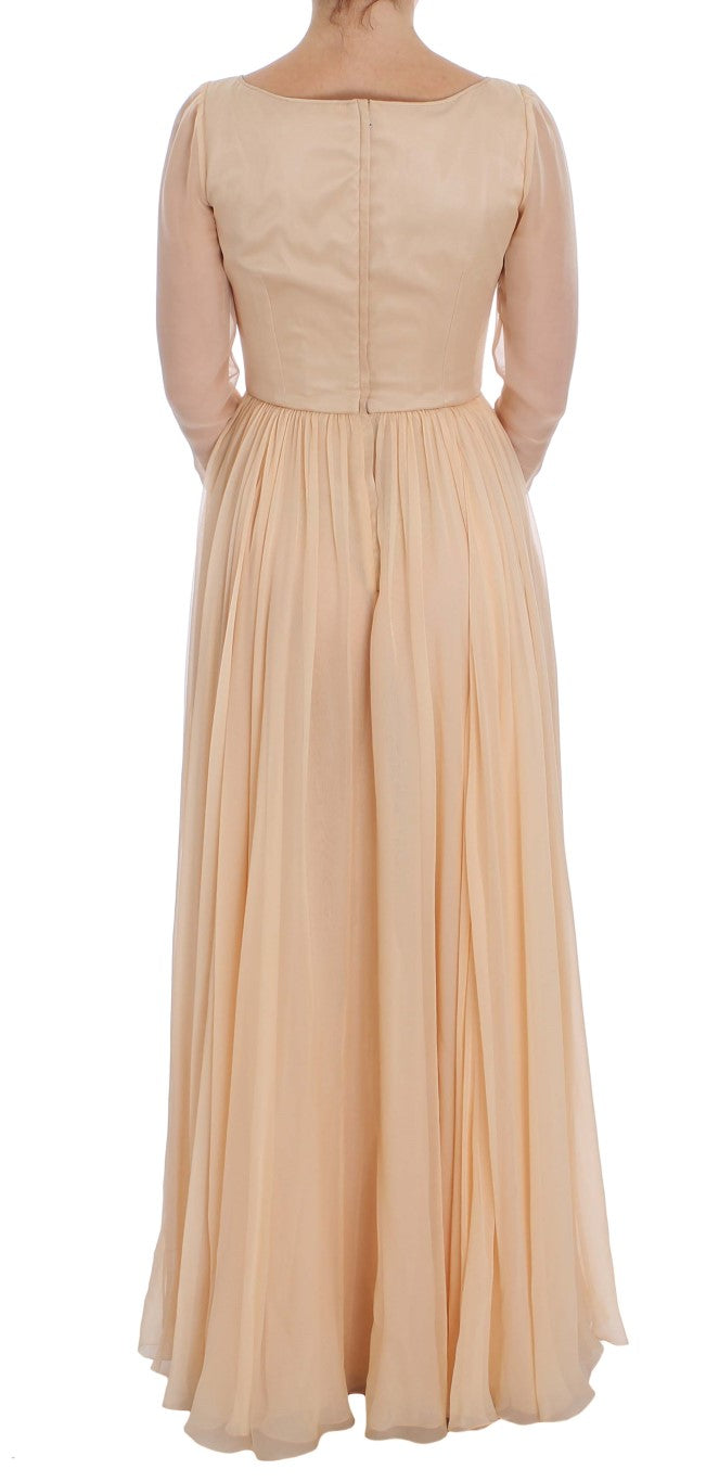 Dolce & Gabbana Beige Silk Ball Gown Full Length Dress | Regal Royce