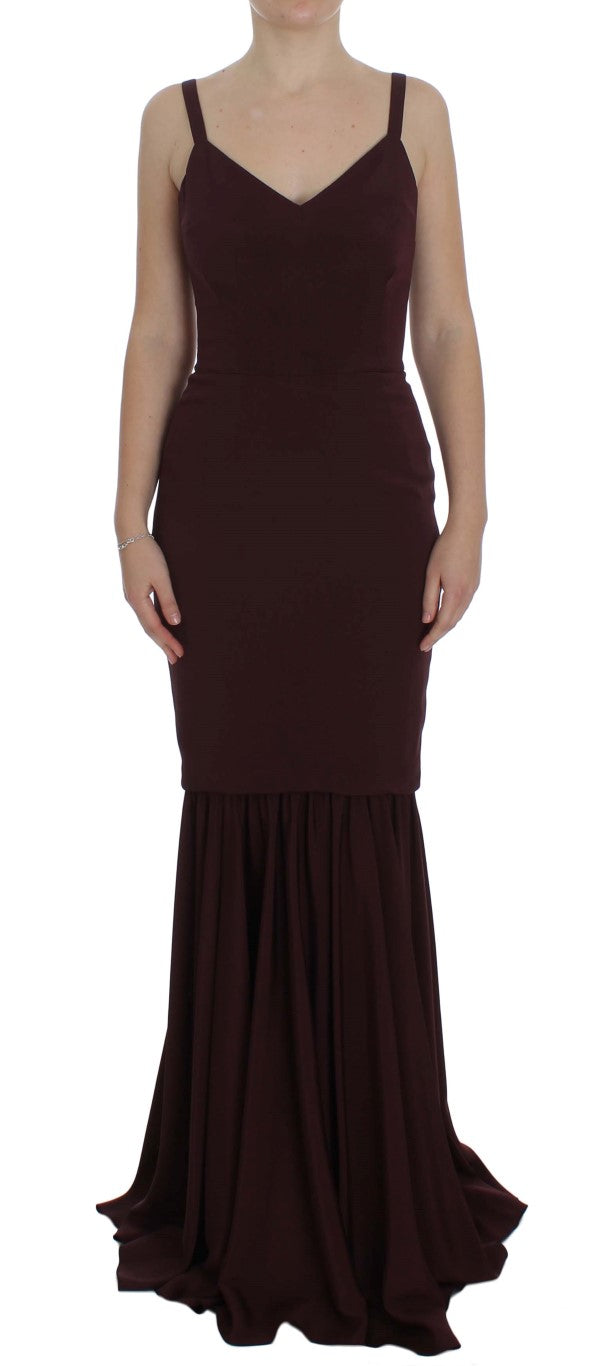 Dolce & Gabbana Bordeaux Stretch Full Length Sheath Dress | Regal Royce