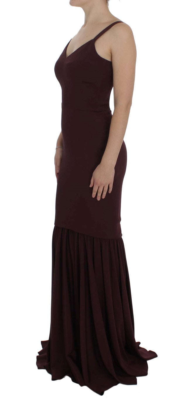 Dolce & Gabbana Bordeaux Stretch Full Length Sheath Dress | Regal Royce