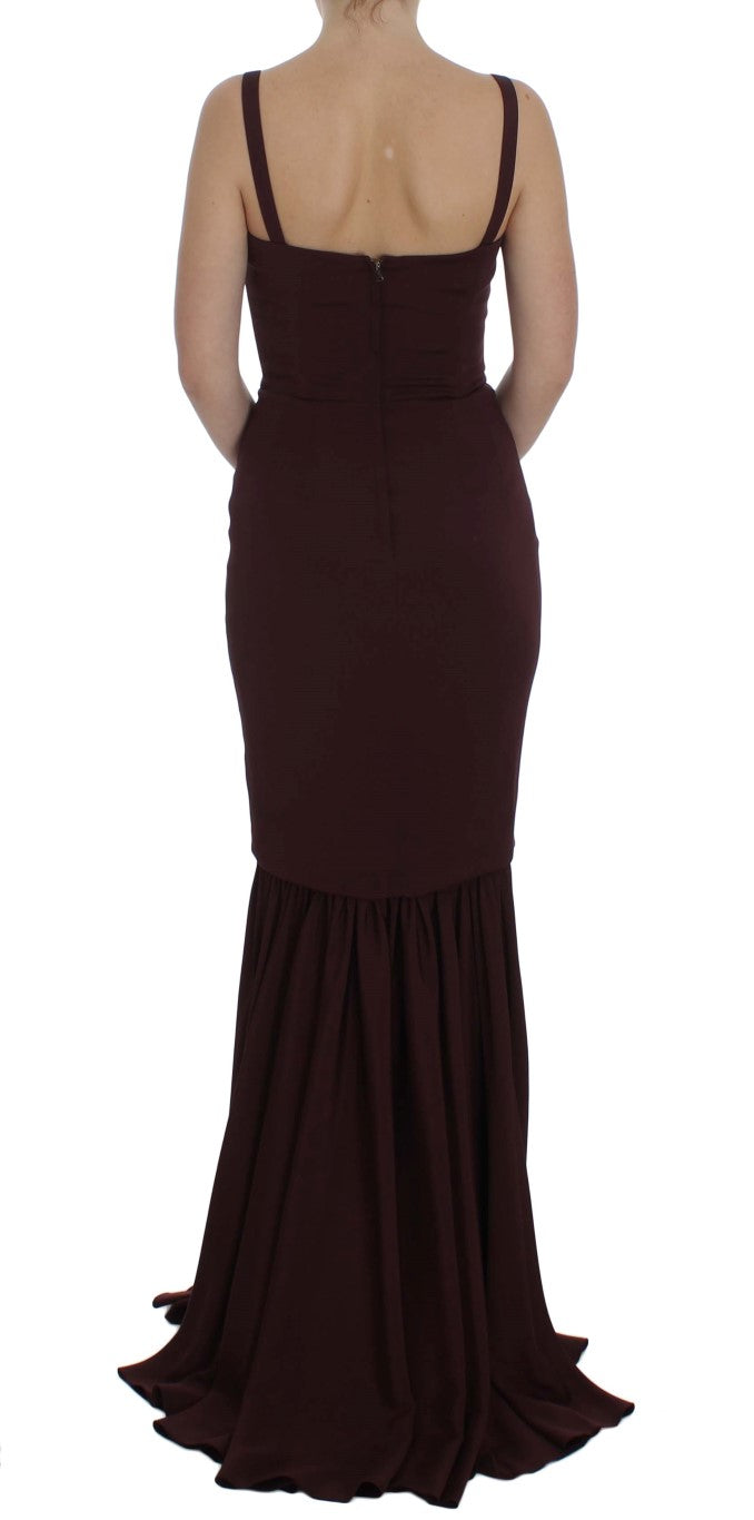 Dolce & Gabbana Bordeaux Stretch Full Length Sheath Dress | Regal Royce