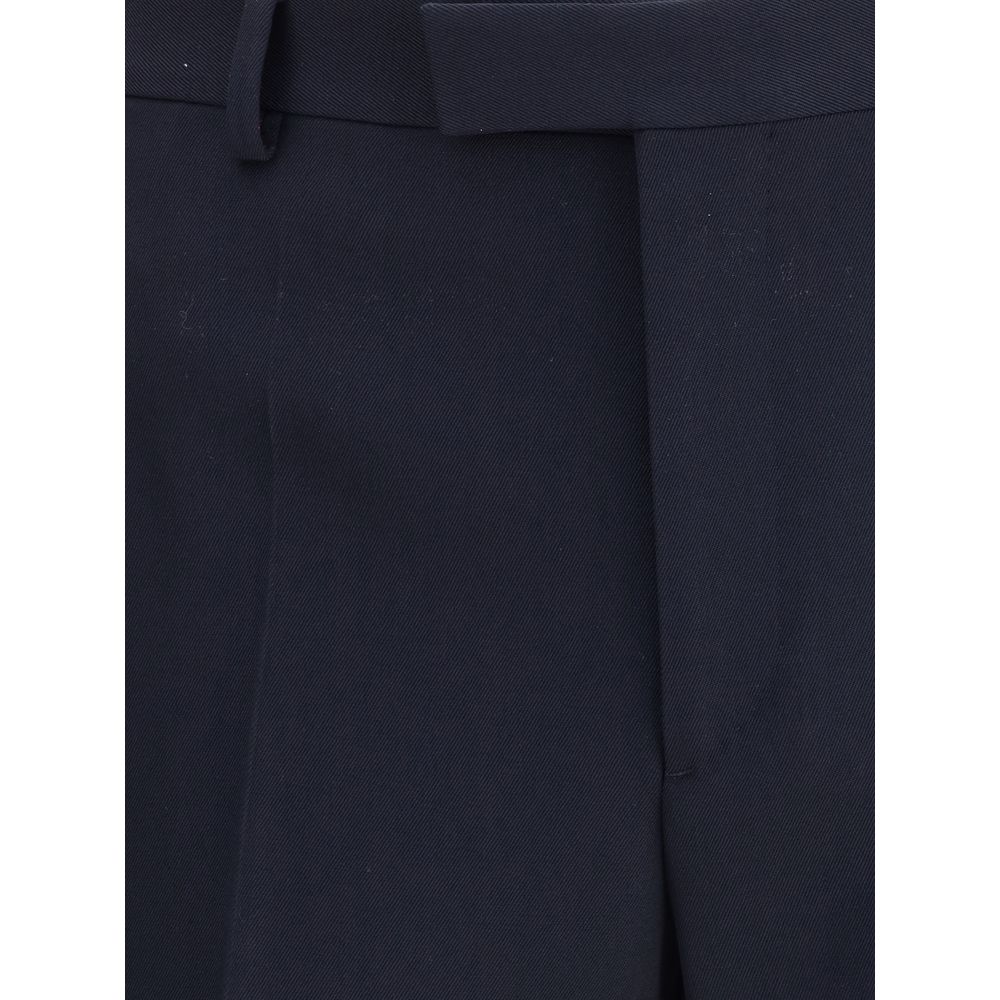 Valentino Blue Fleece Wool Dress Pants | Regal Royce
