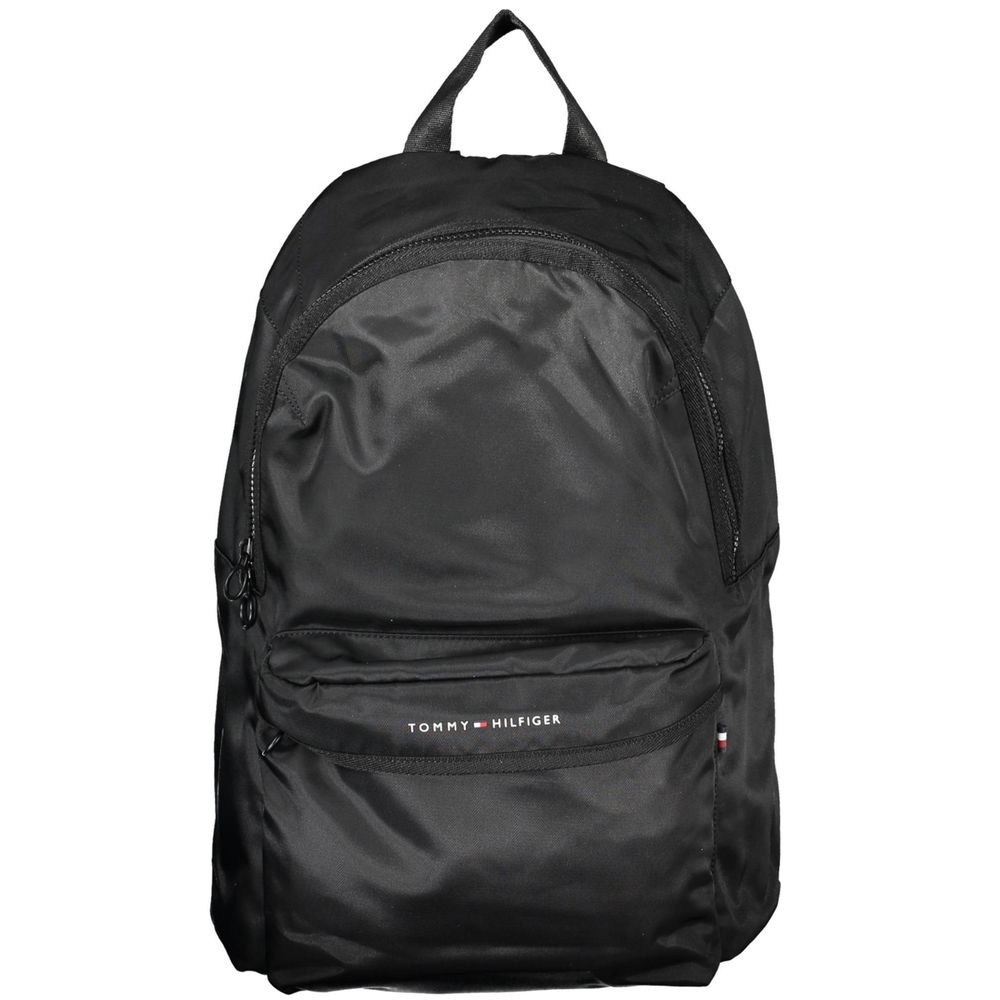 Tommy Hilfiger Black Polyester Men Backpack | Regal Royce